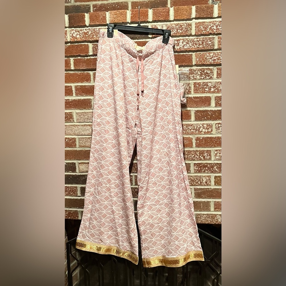 QUAGGA GREENLABEL - Pink and Gold Women's Pajama Pants